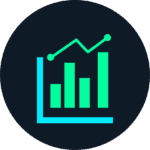 Ein Graph, der tendenziell steigt